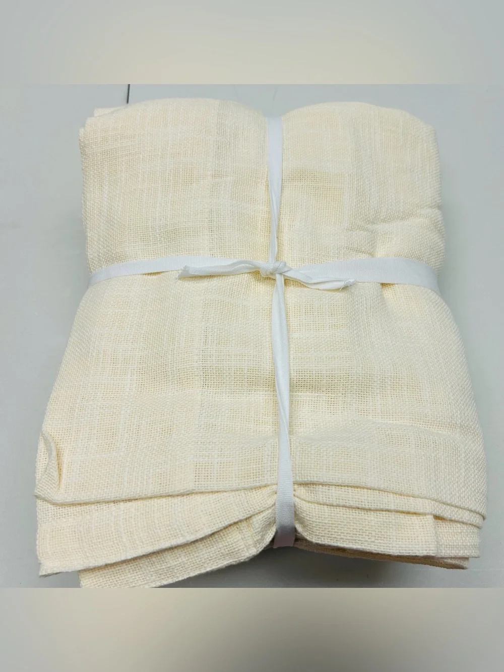 NWOT QUINCE Set Of 2 48x84 Cotton Sheer Curtains Ivory 9313